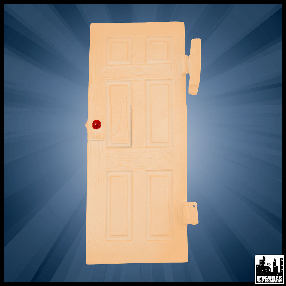 Hardcore door for wrestling figures — rear view.