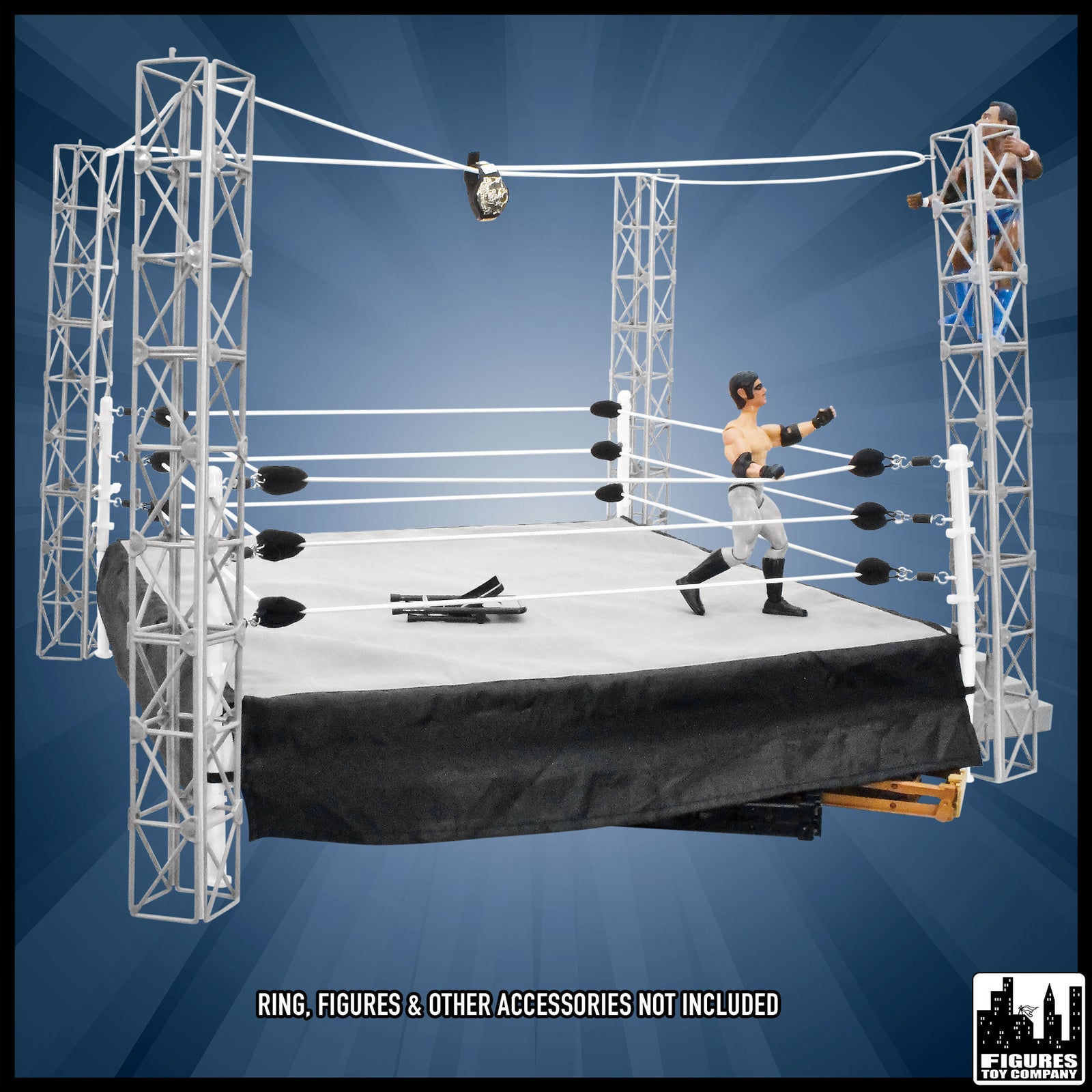 Highwire War Wrestling Action Figure Playset — action setup.