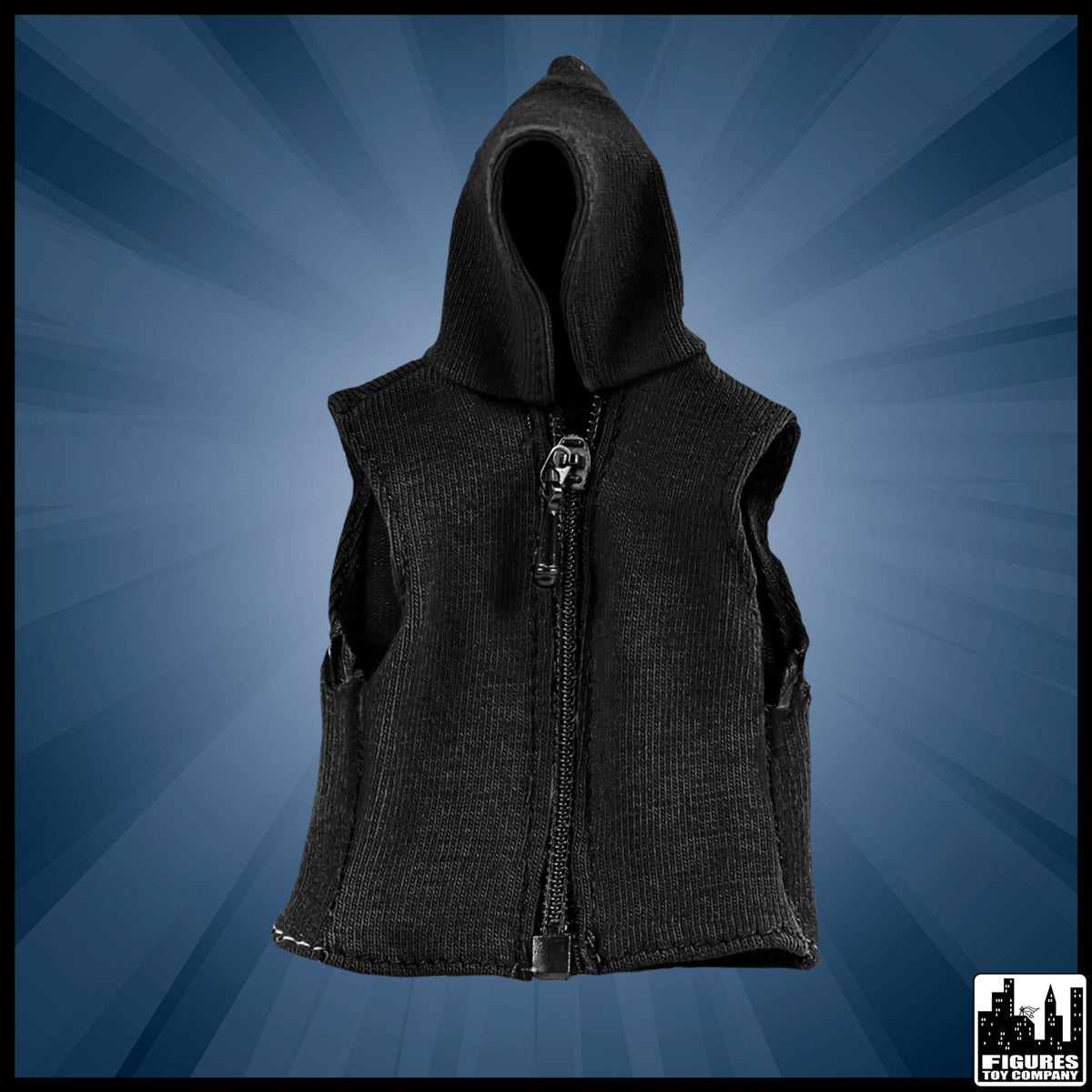 Hooded Sleeveless Sweatshirt Black 01 Main
