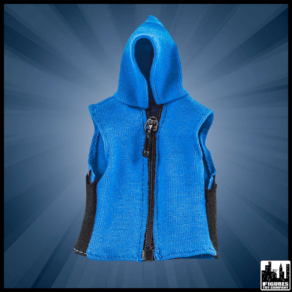 Hooded Sleeveless Sweatshirt Blue 01 Main