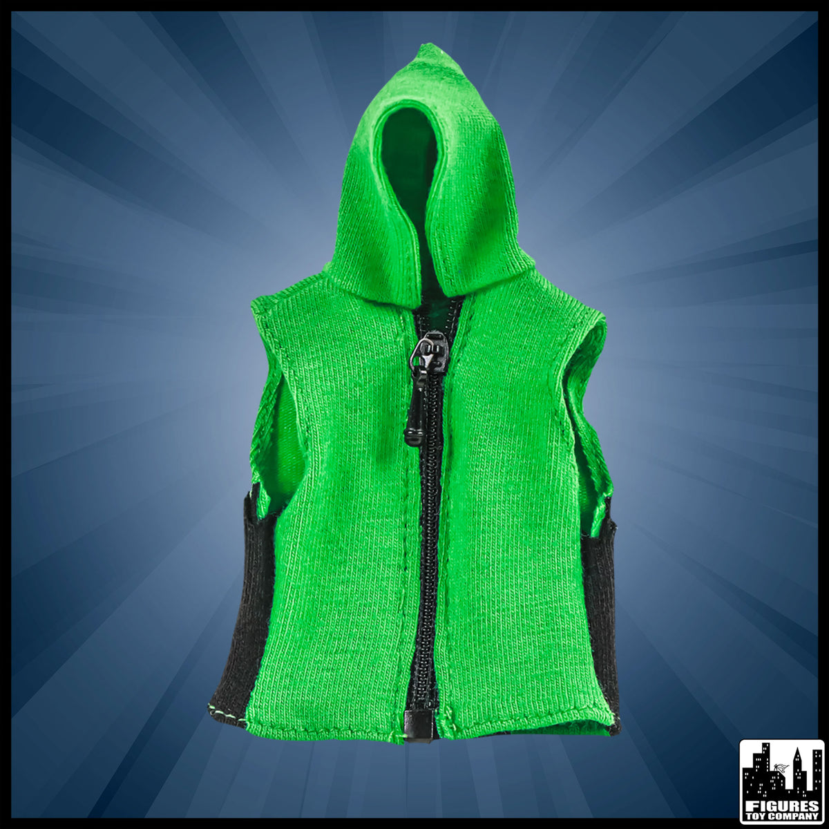 Hooded Sleeveless Sweatshirt Green 01 Main