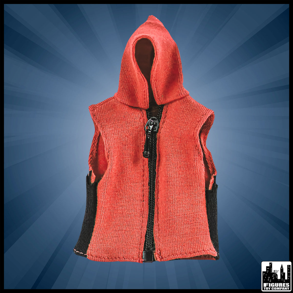 Hooded Sleeveless Sweatshirt Red 01 Main