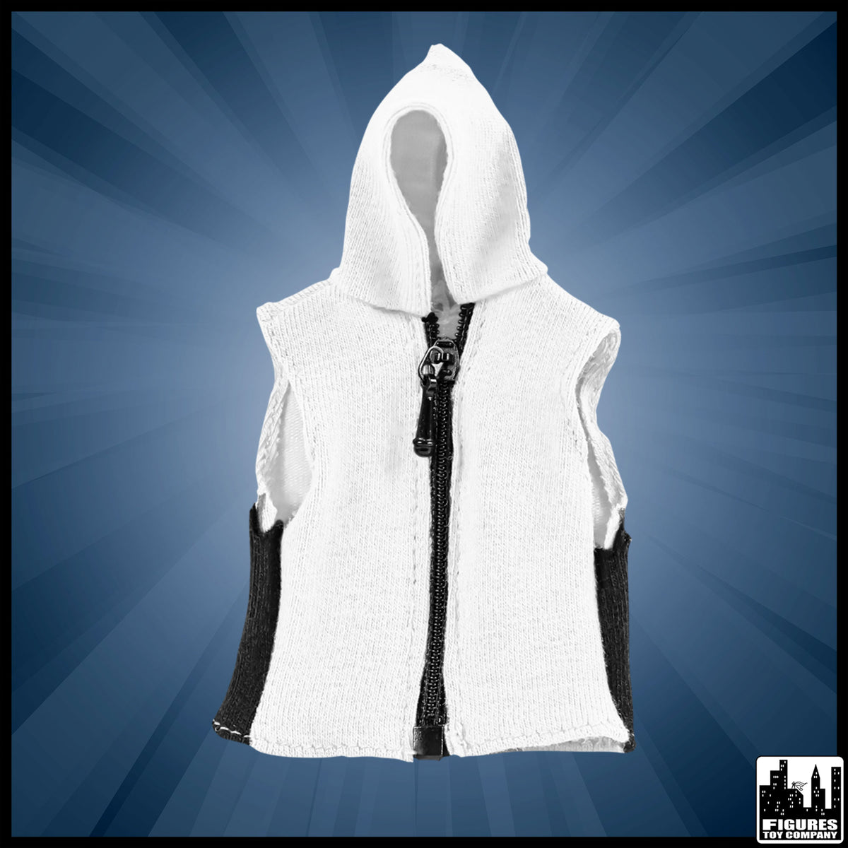 Hooded Sleeveless Sweatshirt White 01 Main