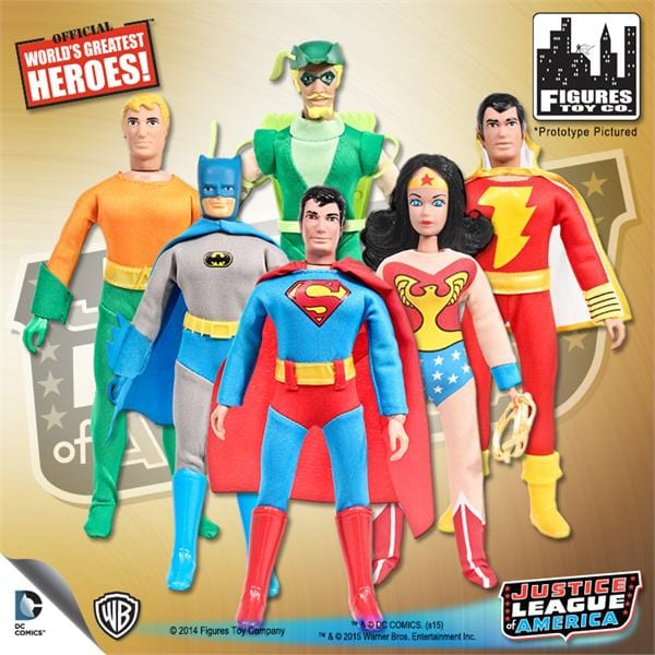 Justice League of America Retro Action Figures Series 1: Loose in Factory Bag