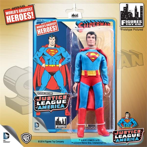 Figures Toy Company 8 Inch Retro Male Bodies – Flesh Tone, Mego Style, 1:9 Scale, Set Of 5