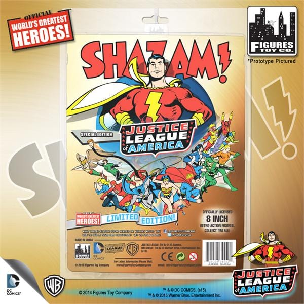 Justice League of America Special Edition 8 Inch Retro Figures: Shazam