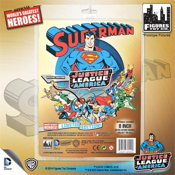 Justice League of America Special Edition 8 Inch Retro Figures: Superman