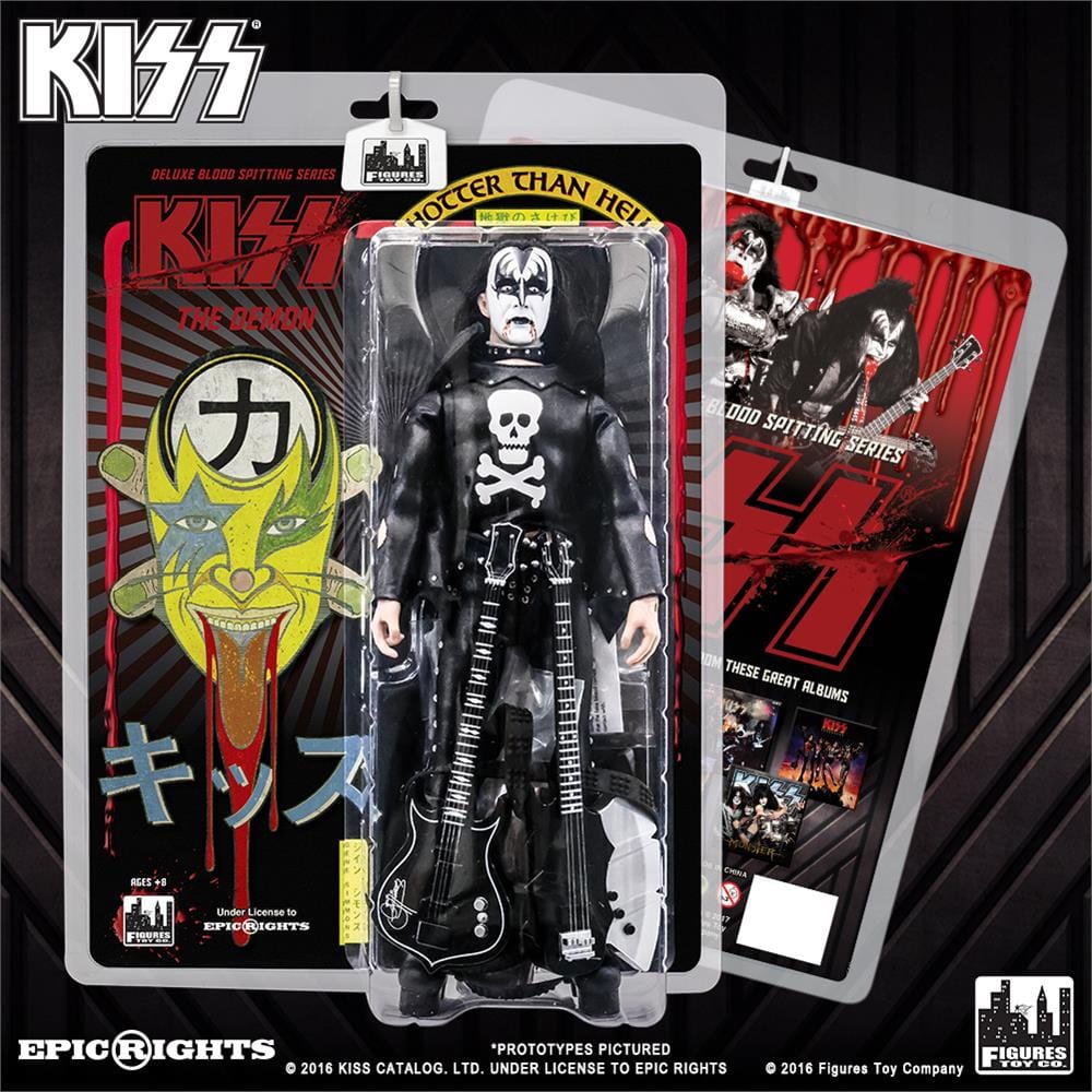 KISS 12 Inch Action Figures: The Demon Blood Spitting Hotter Than Hell Deluxe Version