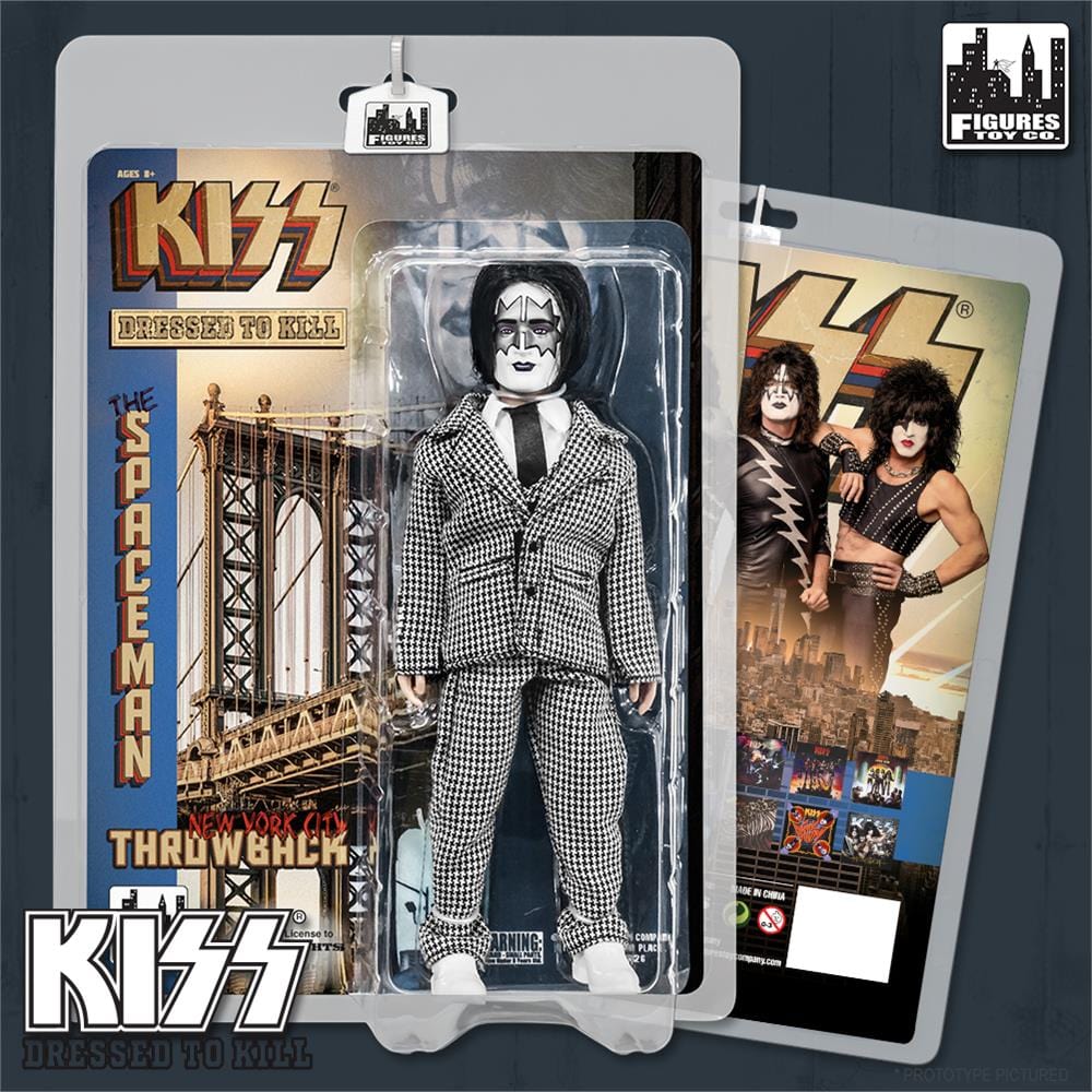 KISS 8 Inch Action Figures Dressed To Kill Throwback Series: The Spaceman