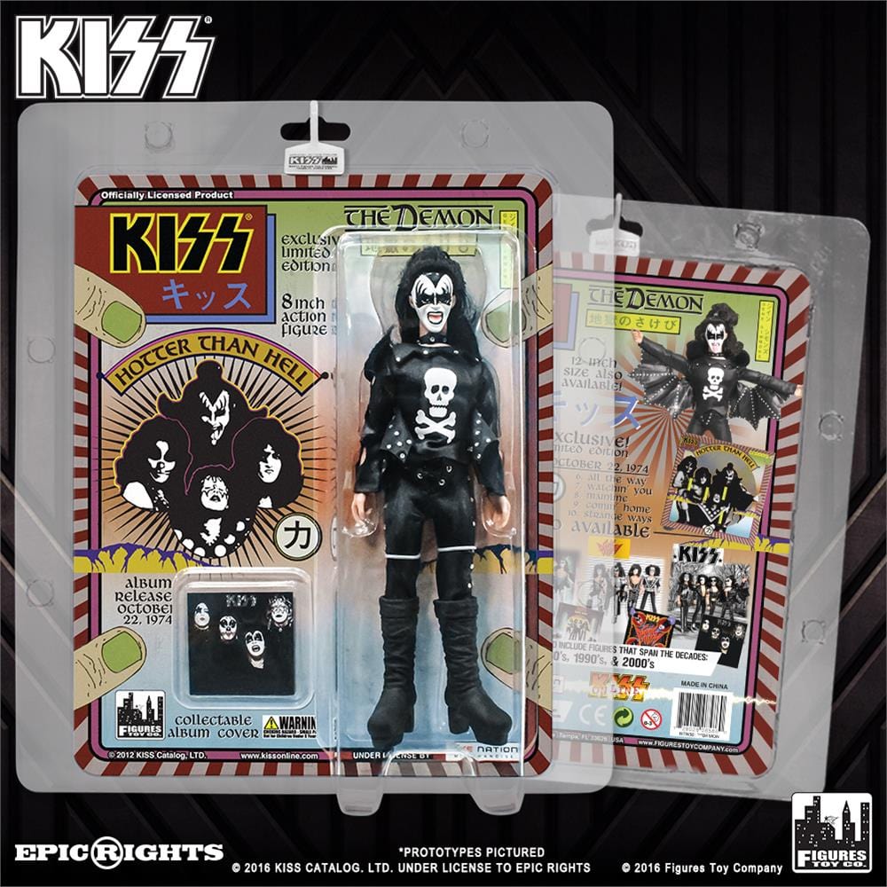 KISS 8 Inch Action Figures Series 2 &quot;The Demon&quot; Hotter Than Hell Variant