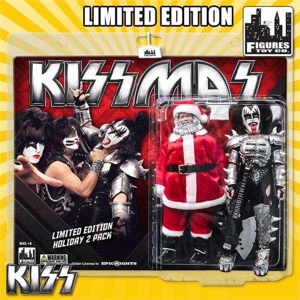 KISS 8 Inch Figures Limited Edition Holiday Two-Pack: Santa Claus &amp; The Demon