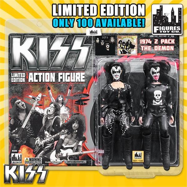 KISS Limited Edition 8 Inch Figure Two-Packs: The Demon 1974 Debut Album Edition