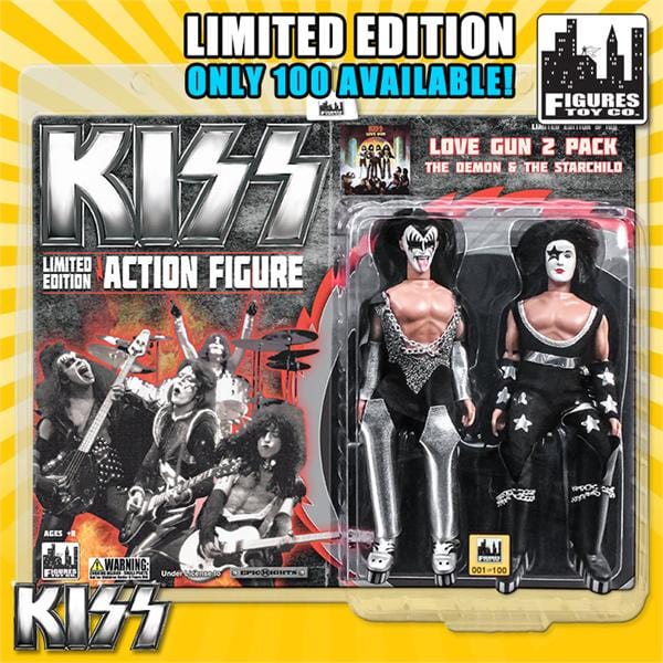 KISS Limited Edition 8 Inch Figure Two-Packs: The Demon & The Starchild Love Gun Edition