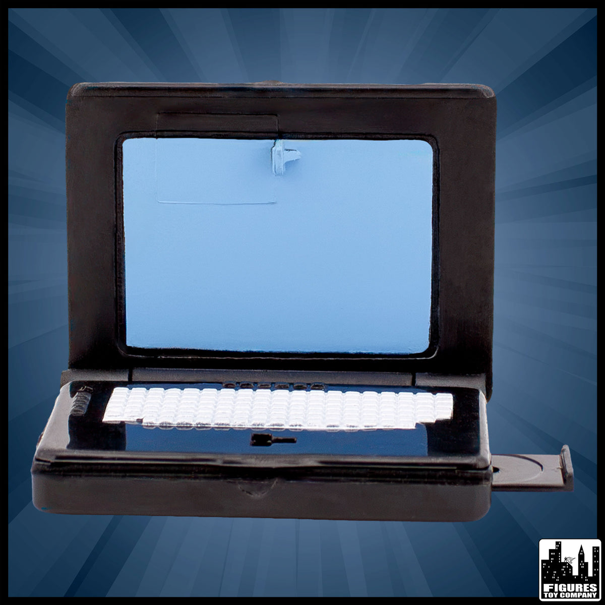 Laptop computer for wrestling figures — front view.