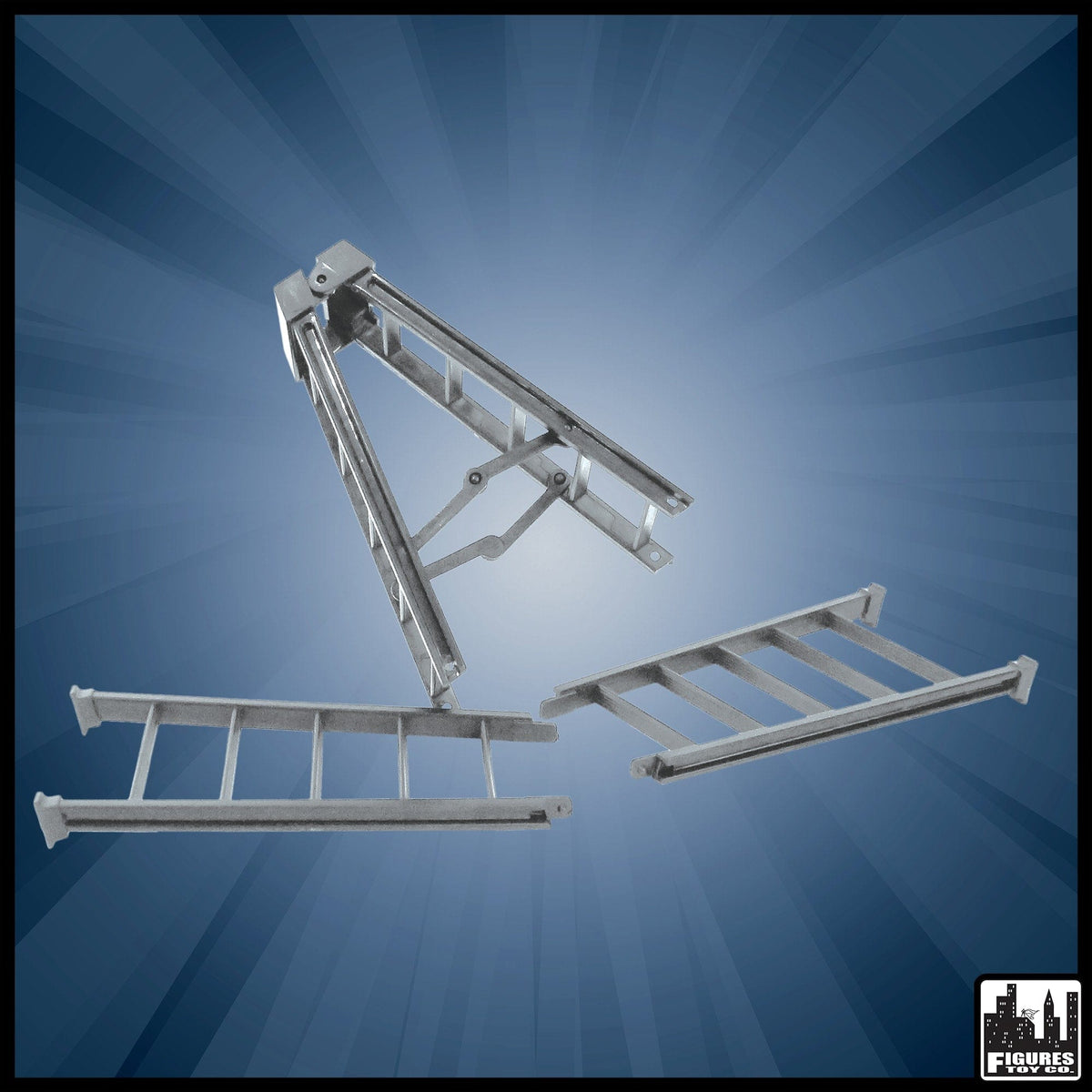Large 10 Inch Breakable Gray Ladder for Wrestling Action Figures