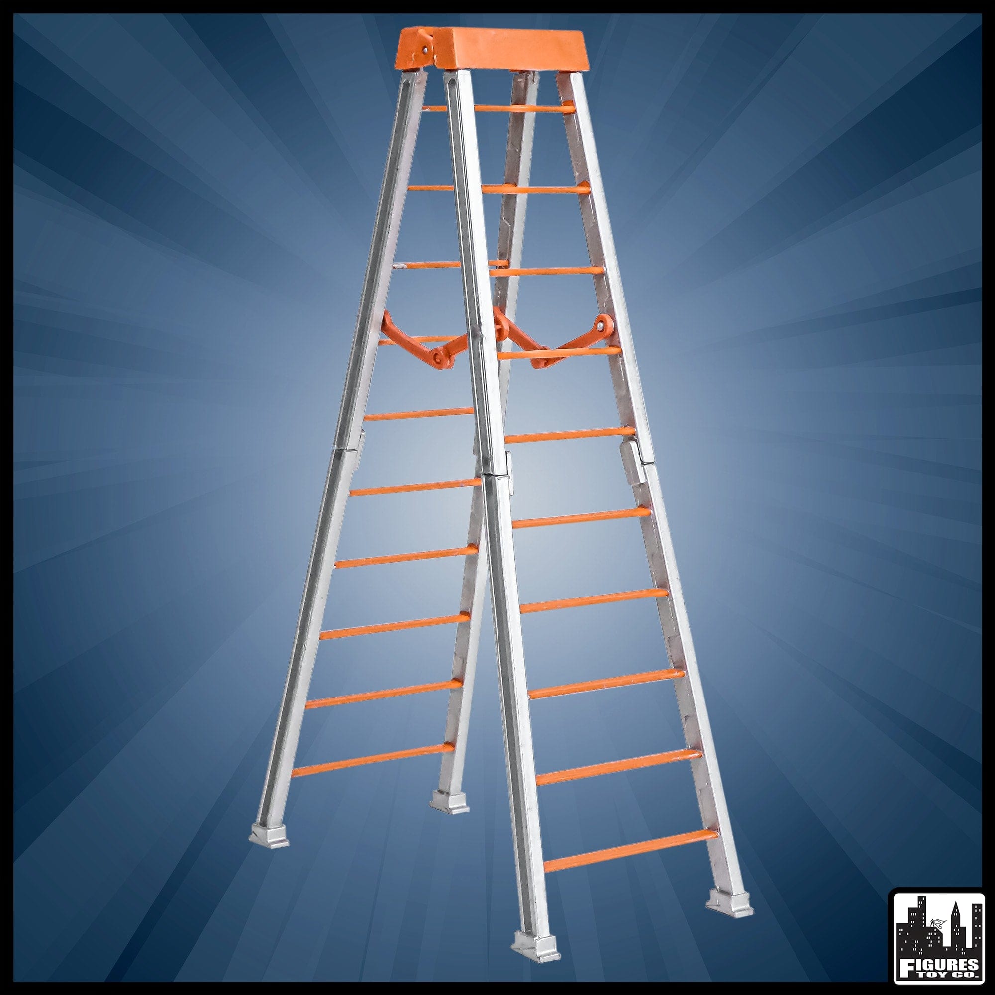 Large 10 Inch Breakable Orange Ladder for Wrestling Action Figures