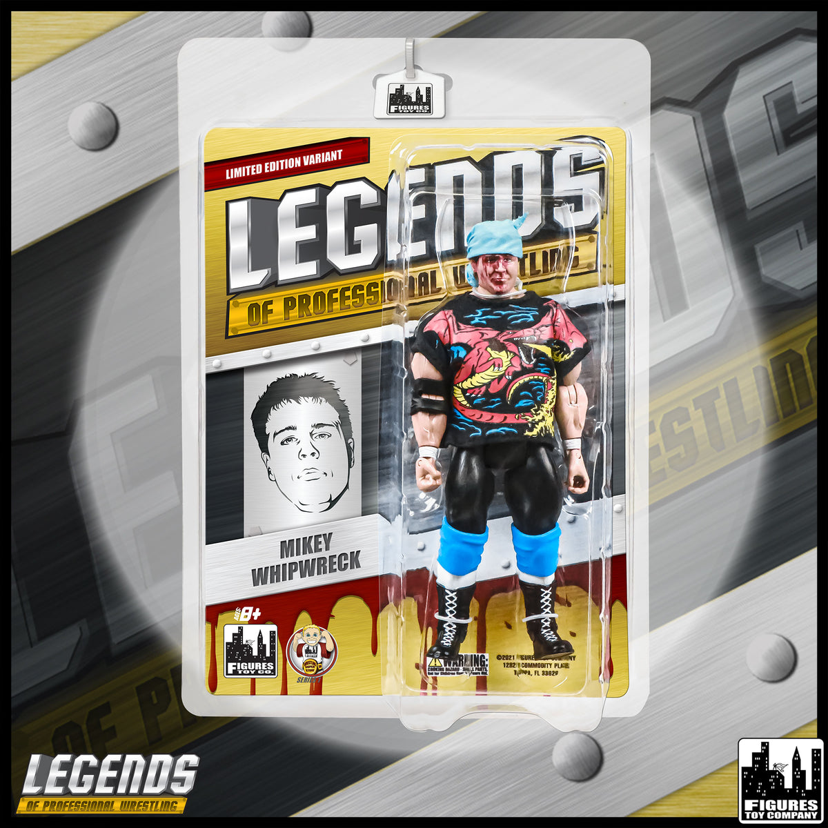 Legends Mikey Whipwreck Bloody Carded 02 Card Front
