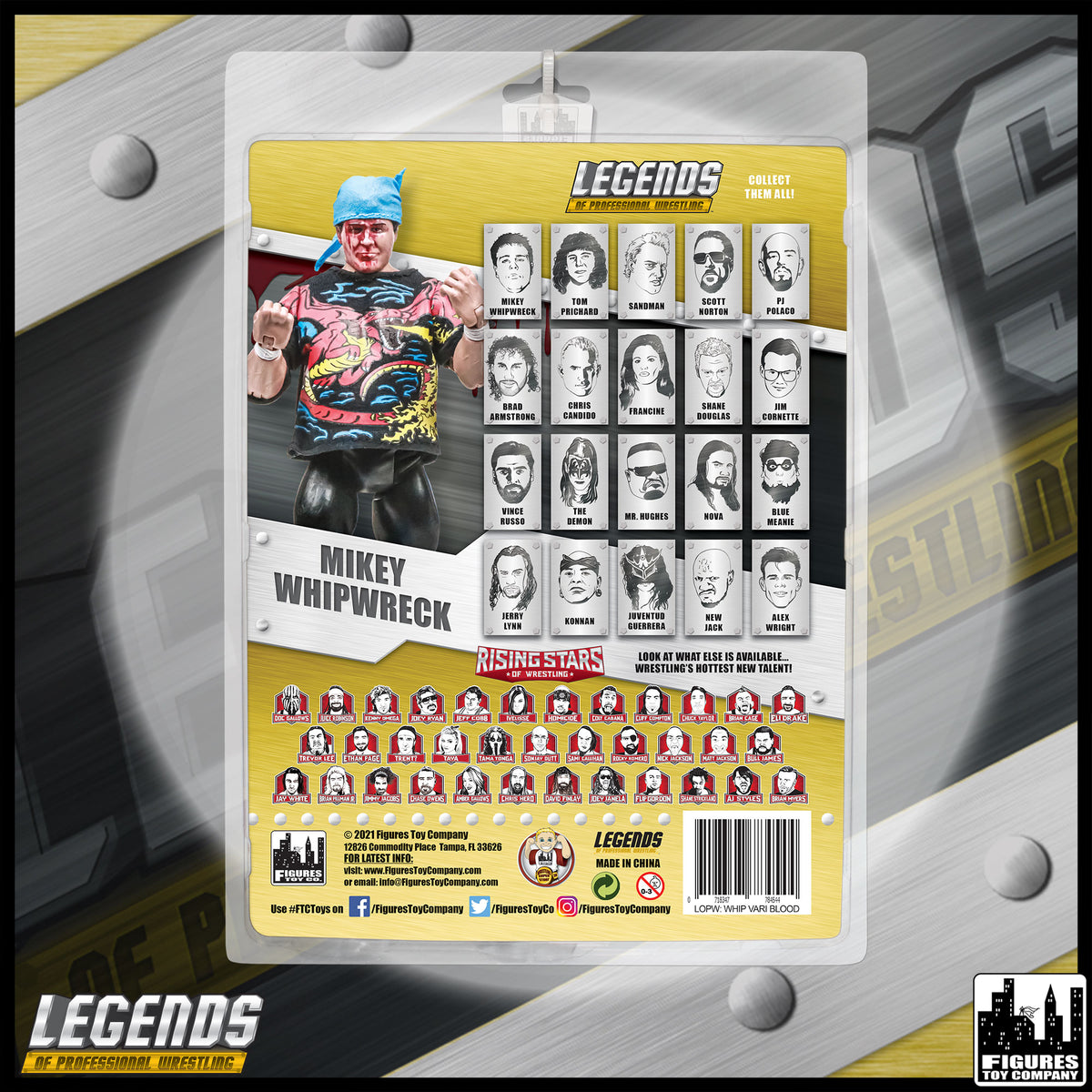 Legends Mikey Whipwreck Bloody Carded 03 Card Back