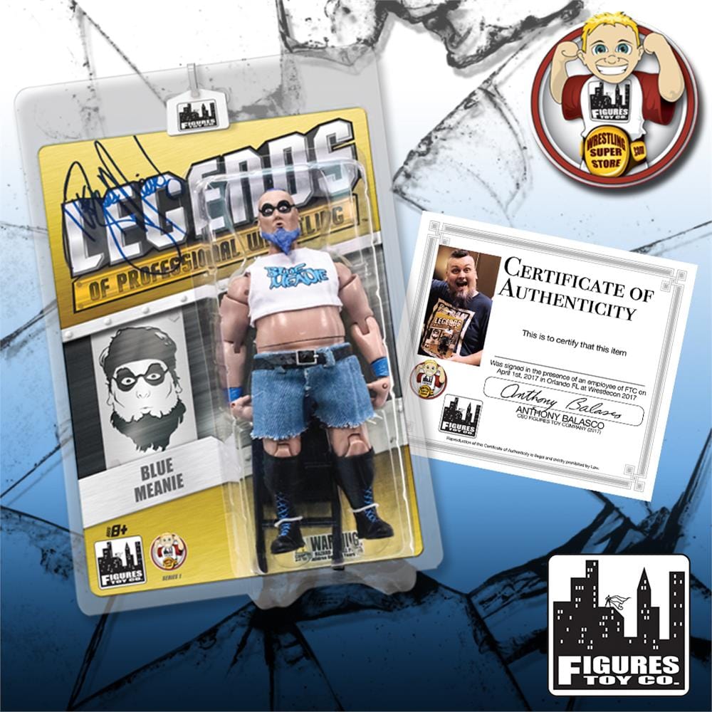 Legends of Professional Wrestling Series 1 Action Figures: The Blue Meanie [Autographed]