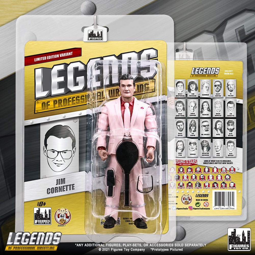 Legends of Professional Wrestling Series Action Figures: Jim Cornette [Fuschia Variant]