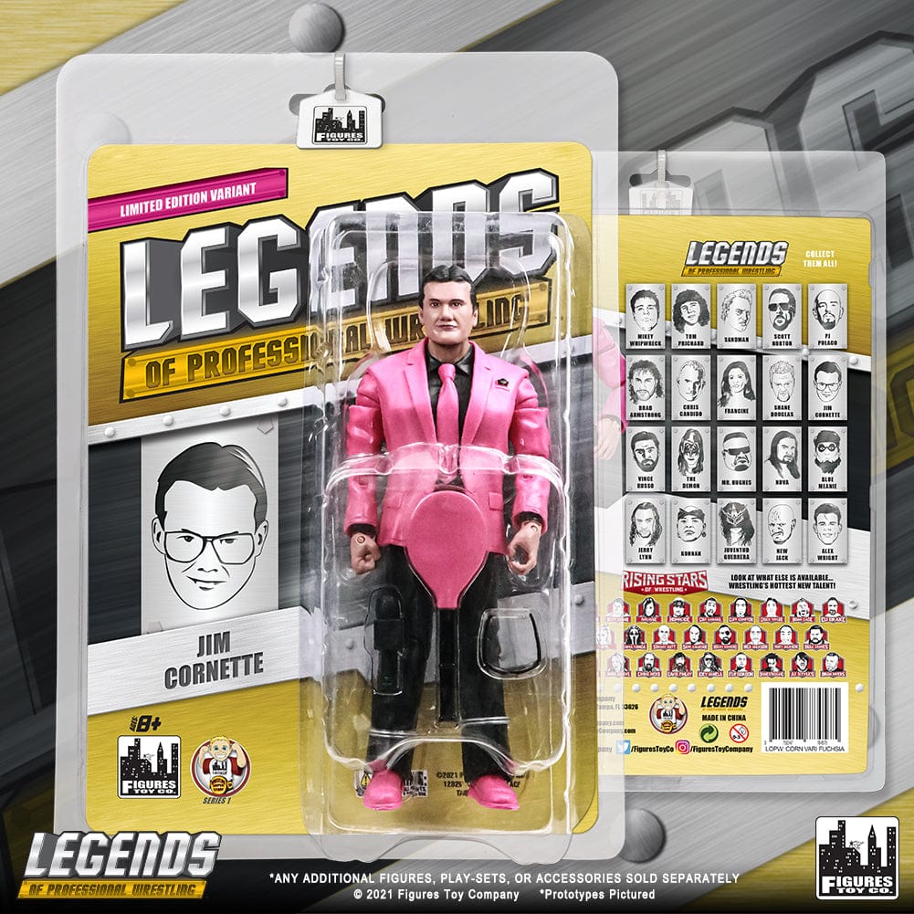 Legends of Professional Wrestling Series Action Figures: Jim Cornette [Pink &amp; Black Variant]