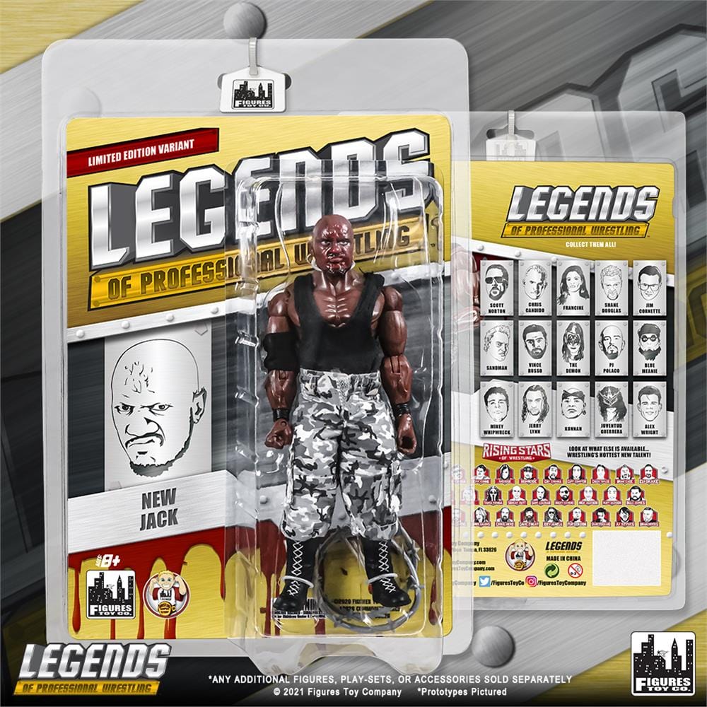 Legends of Professional Wrestling Series Action Figures: New Jack [Bloody Variant]