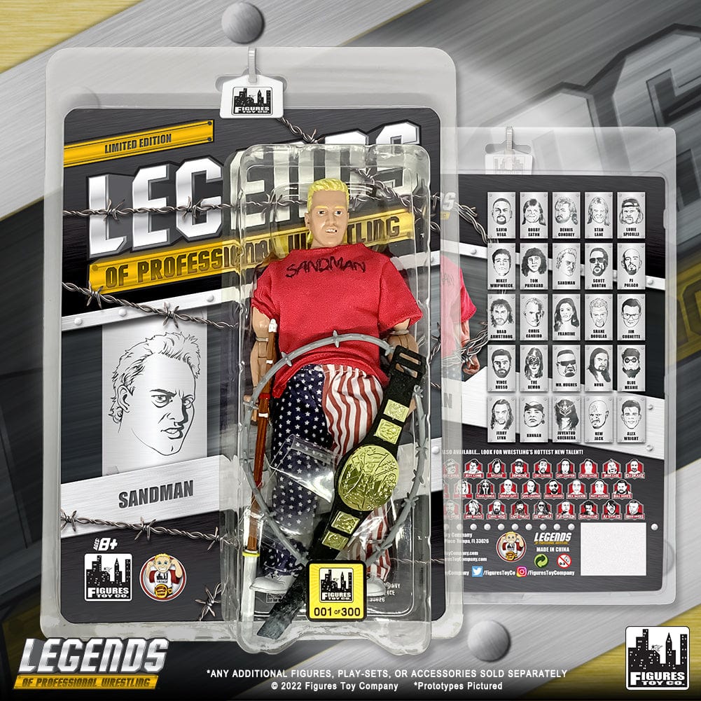 Legends of Professional Wrestling Series Action Figures: Sandman [Deluxe Variant With Accessories]
