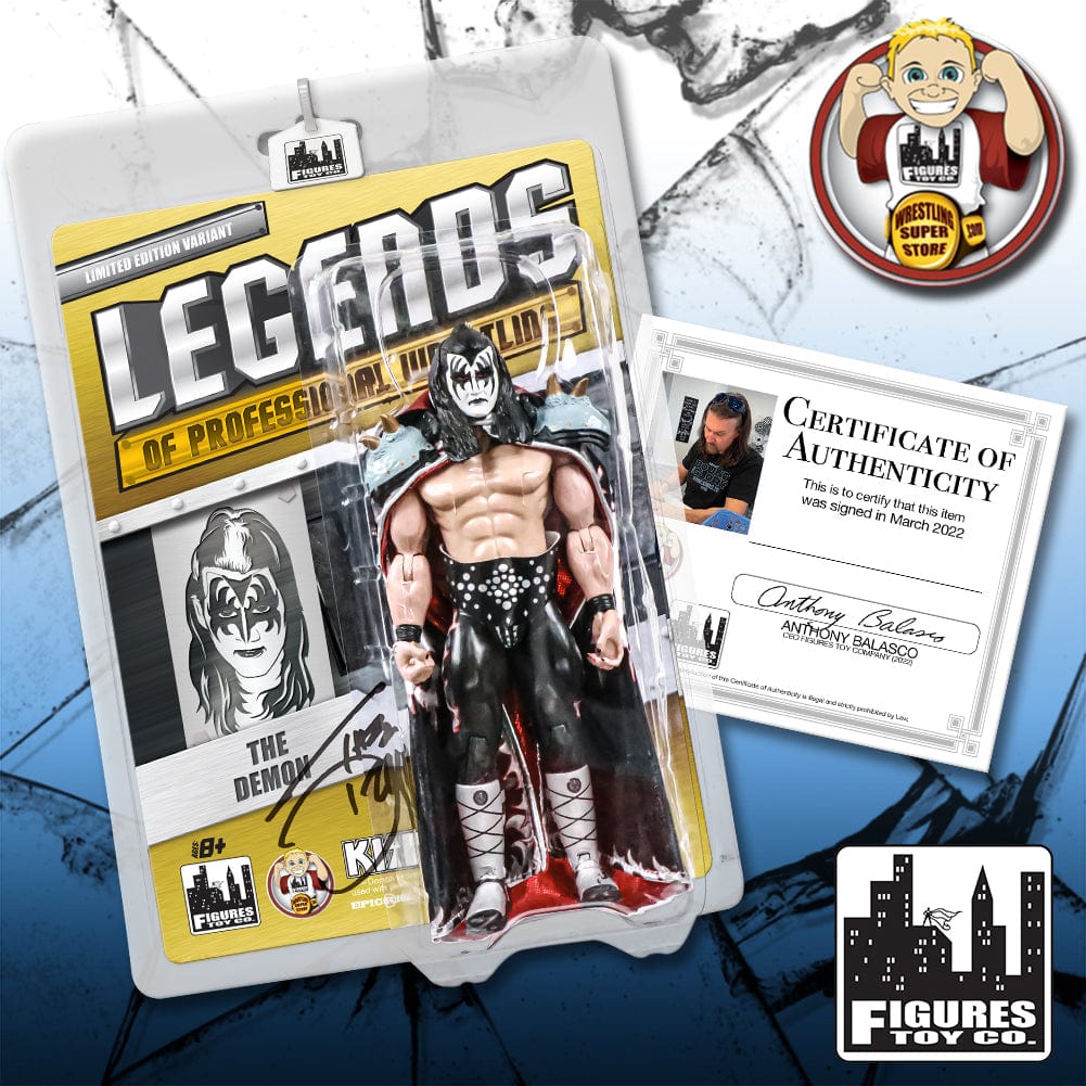 Legends of Professional Wrestling Series Action Figures: The Demon [KISS] VARIANT {Autographed}