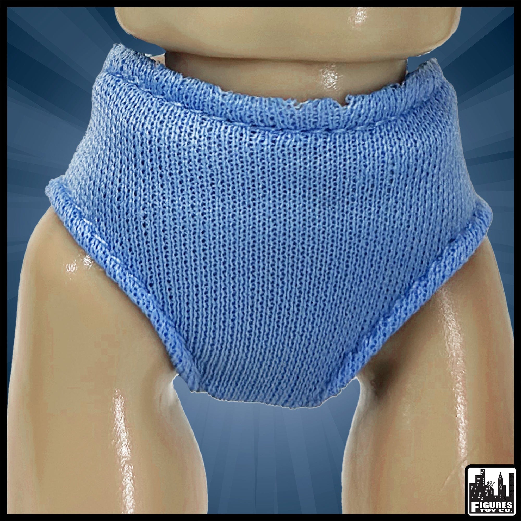 Light Blue Wrestling Trunks for WWE Wrestling Action Figures