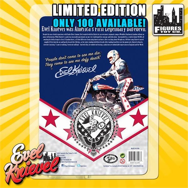Limited Edition 8 &amp; 12 Inch Evel Knievel Two-Pack: Blue Jumpsuits