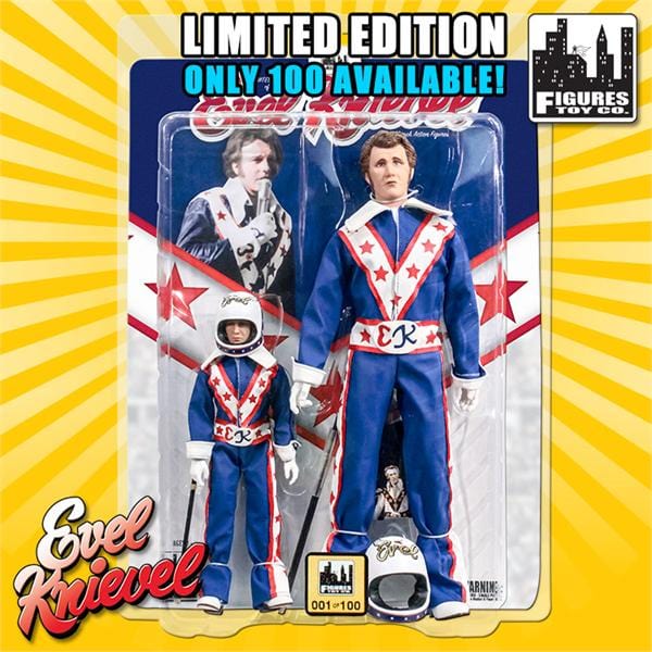 Limited Edition 8 &amp; 12 Inch Evel Knievel Two-Pack: Blue Jumpsuits