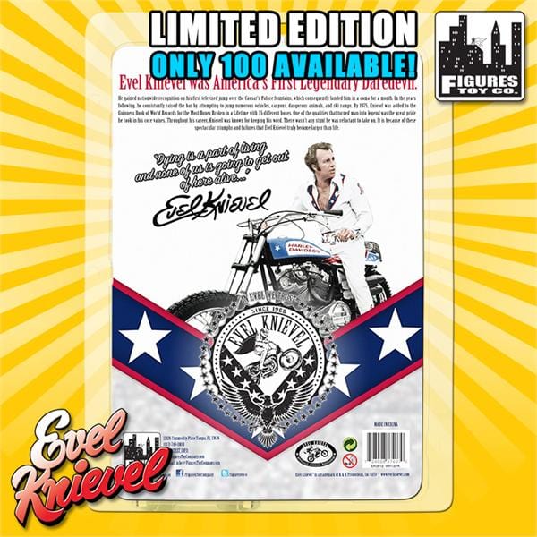 Limited Edition 8 &amp; 12 Inch Evel Knievel Two-Pack: White Jumpsuits