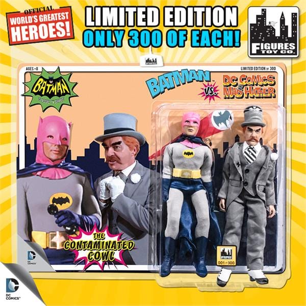 Limited Edition 8 Inch Batman Classic TV Series Two-Packs Series 2: Pink Cowl Batman VS. Mad Hatter