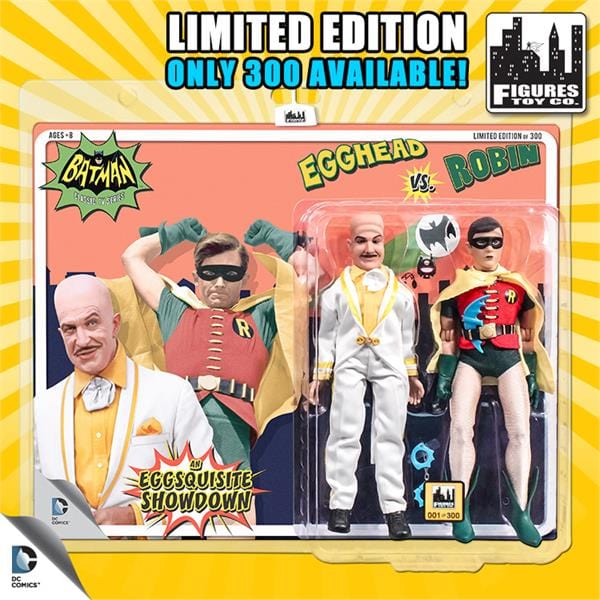 Limited Edition 8 Inch Batman Classic TV Series Two-Packs Series 3: Egghead VS. Robin