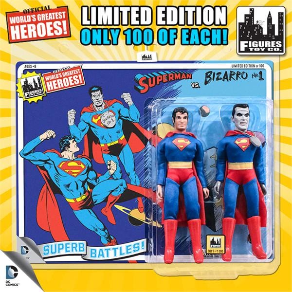 Limited Edition 8 Inch DC Superhero Two-Packs Series 3: Superman VS. Bizarro No. 1