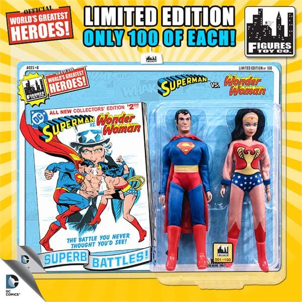 Limited Edition 8 Inch DC Superhero Two-Packs Series 3: Superman VS. Wonder Woman