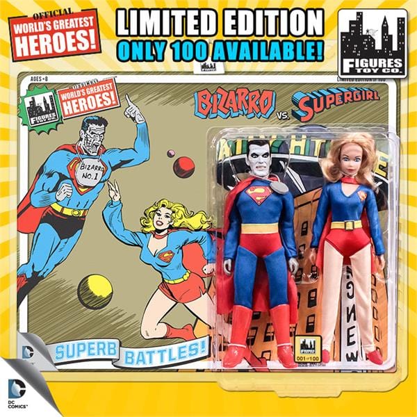 Limited Edition 8 Inch DC Superhero Two-Packs Series 4: Bizarro VS. Supergirl