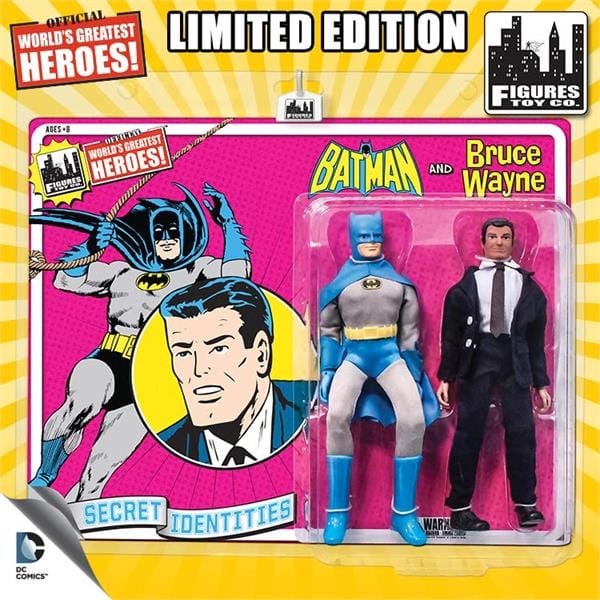 Limited Edition Retro 8 Inch DC Superhero Two-Packs: Batman &amp; Bruce Wayne