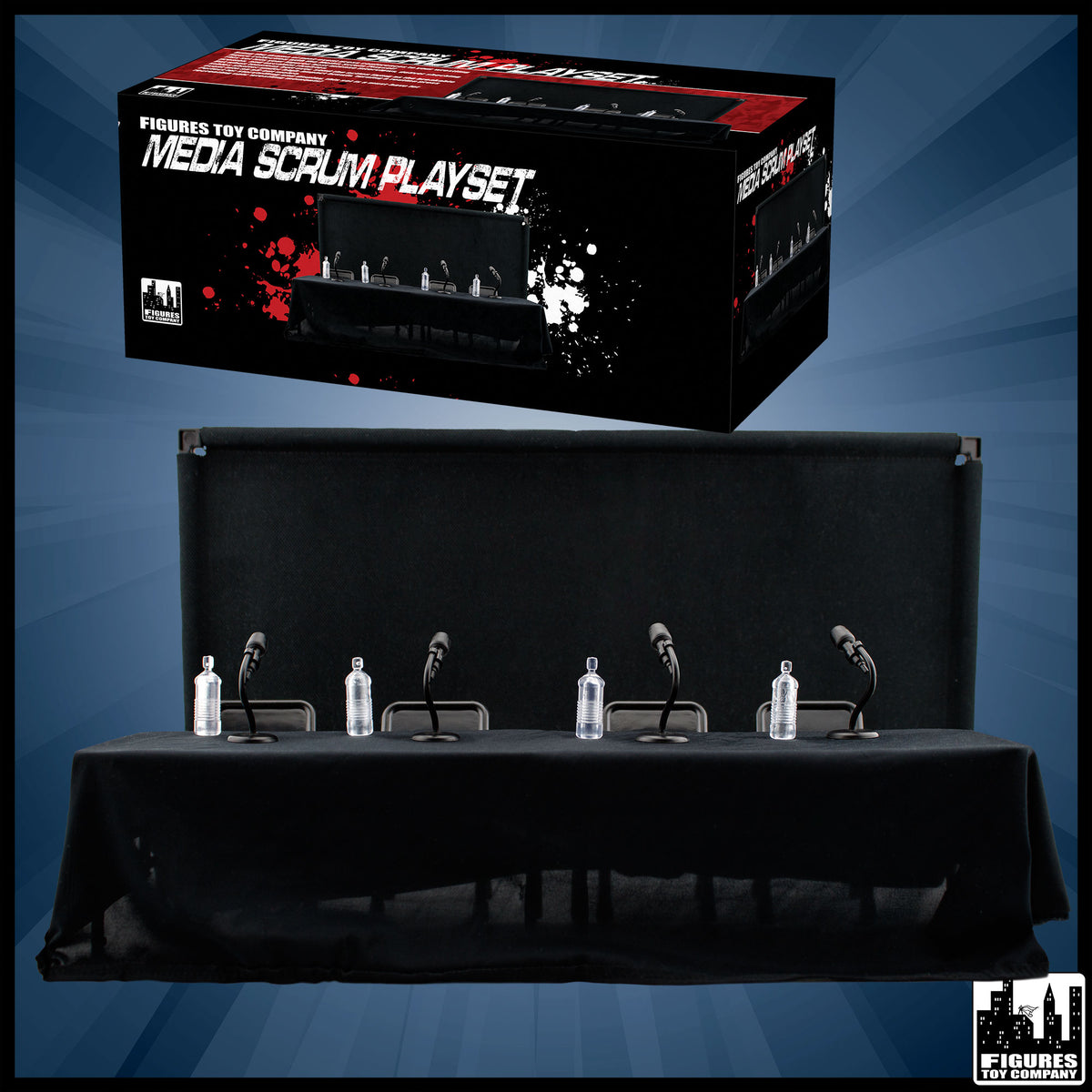 Media Scrum Accessory Set for wrestling figures — product view.