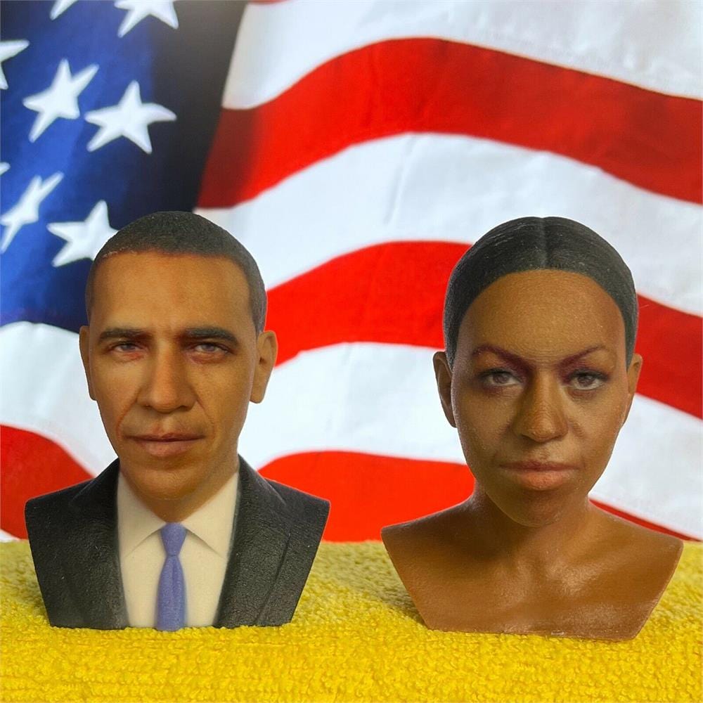 Michelle & Barack Obama Bust Statues President Collectible