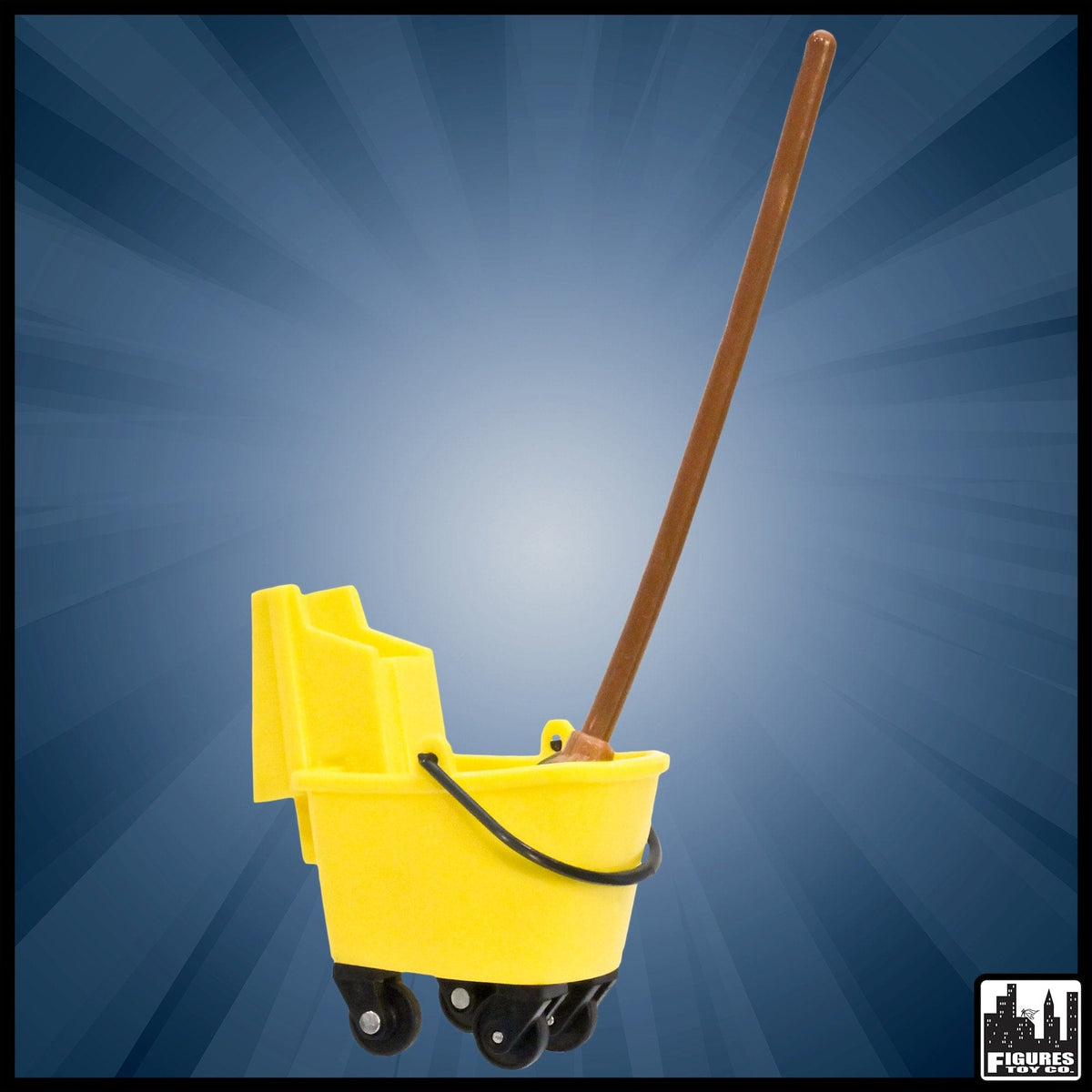 Plastic Mop &amp; Bucket for WWE Wrestling Action Figures