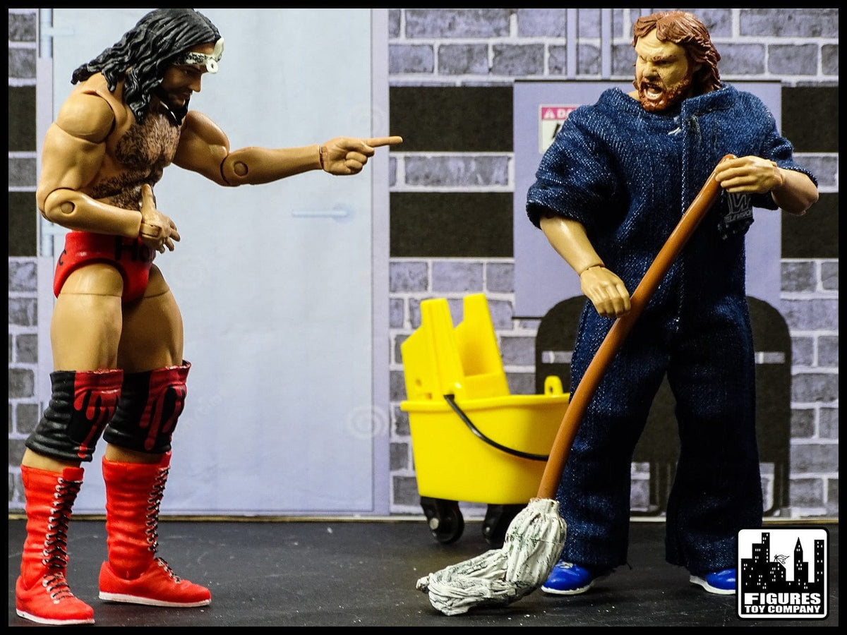 Plastic Mop &amp; Bucket for WWE Wrestling Action Figures