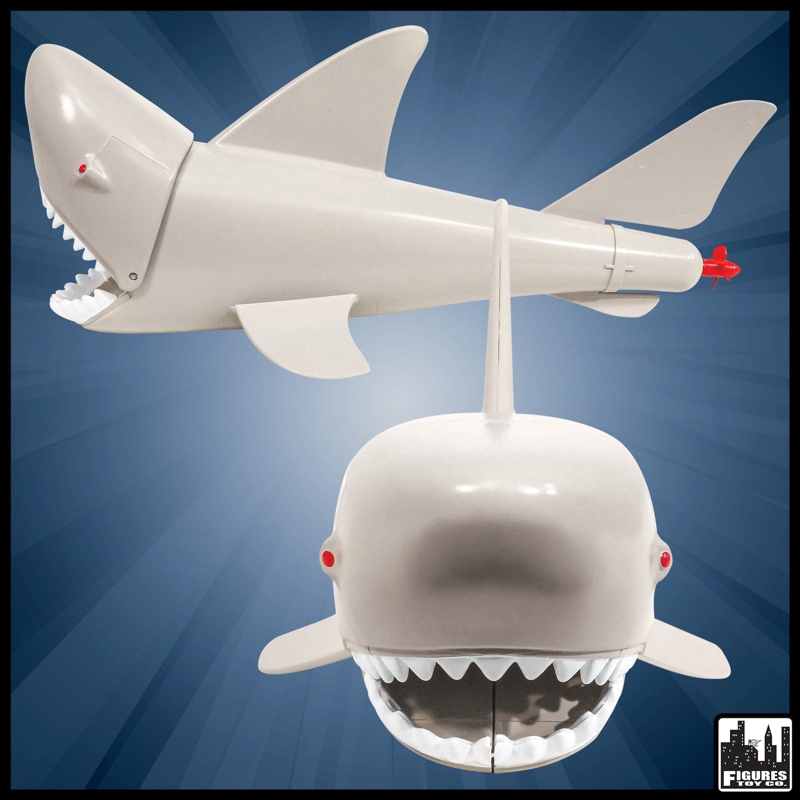 Plastic Toy Shark for WWE Wrestling Action Figures With Opening Mouth