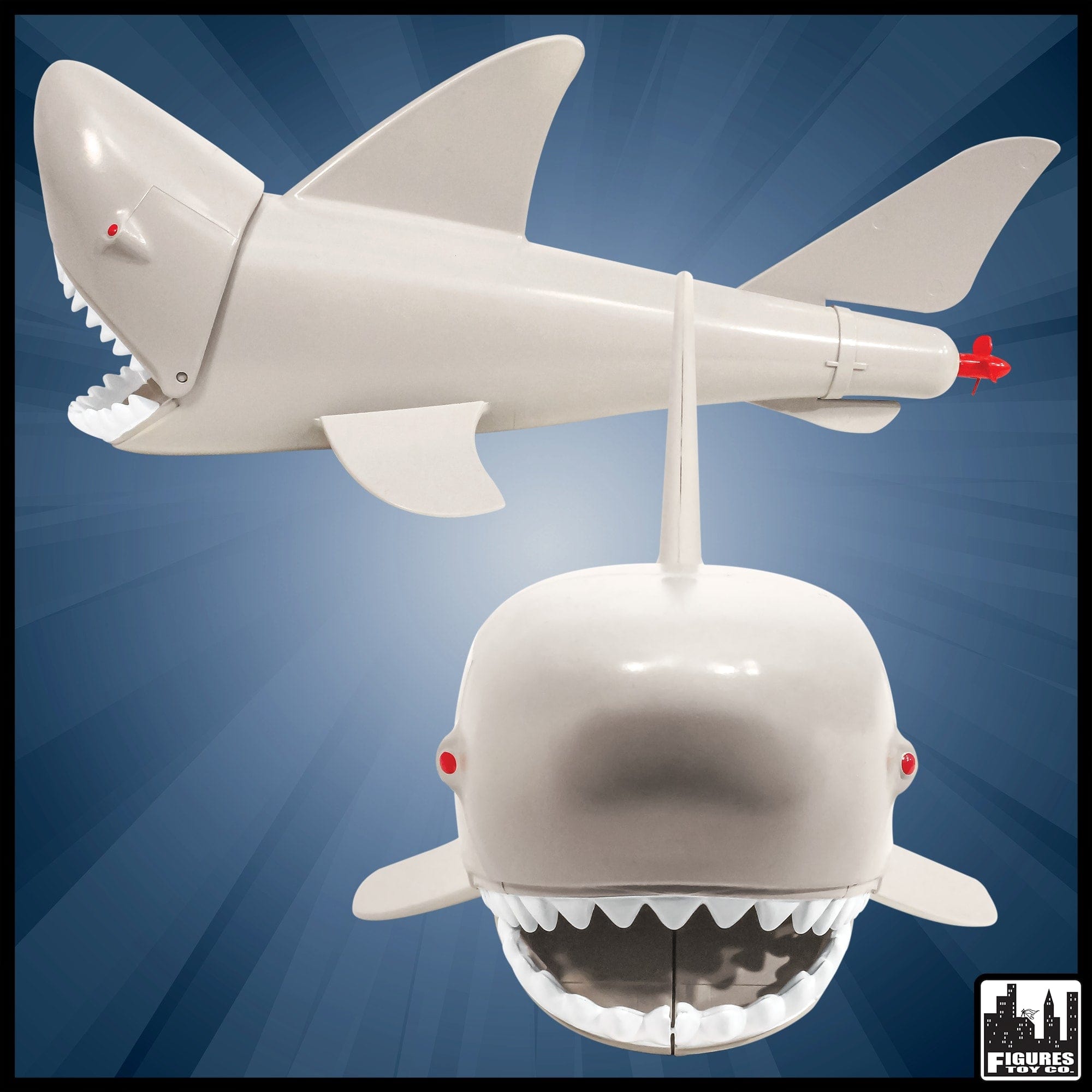 Plastic Toy Shark for WWE Wrestling Action Figures With Opening Mouth