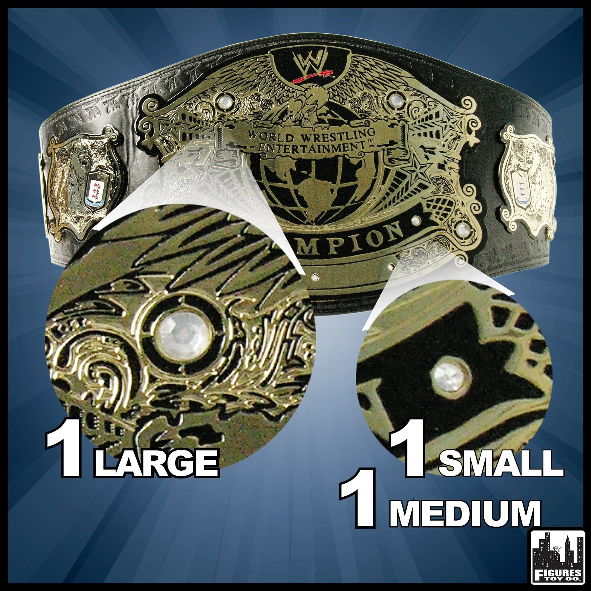 Replacement Jewels For WWE Undisputed Championship Adult Size Replica Belt