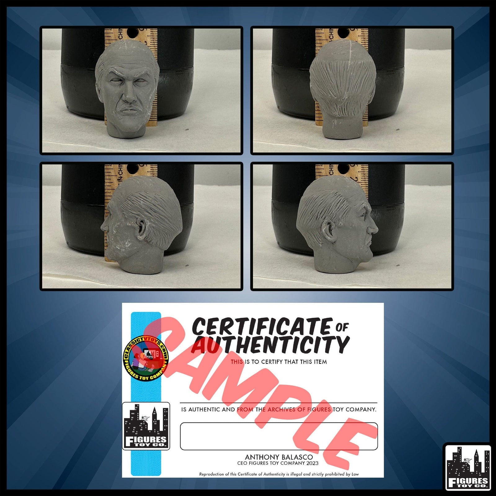 Resin Casted Alfred Pennyworth Retro 3 Head