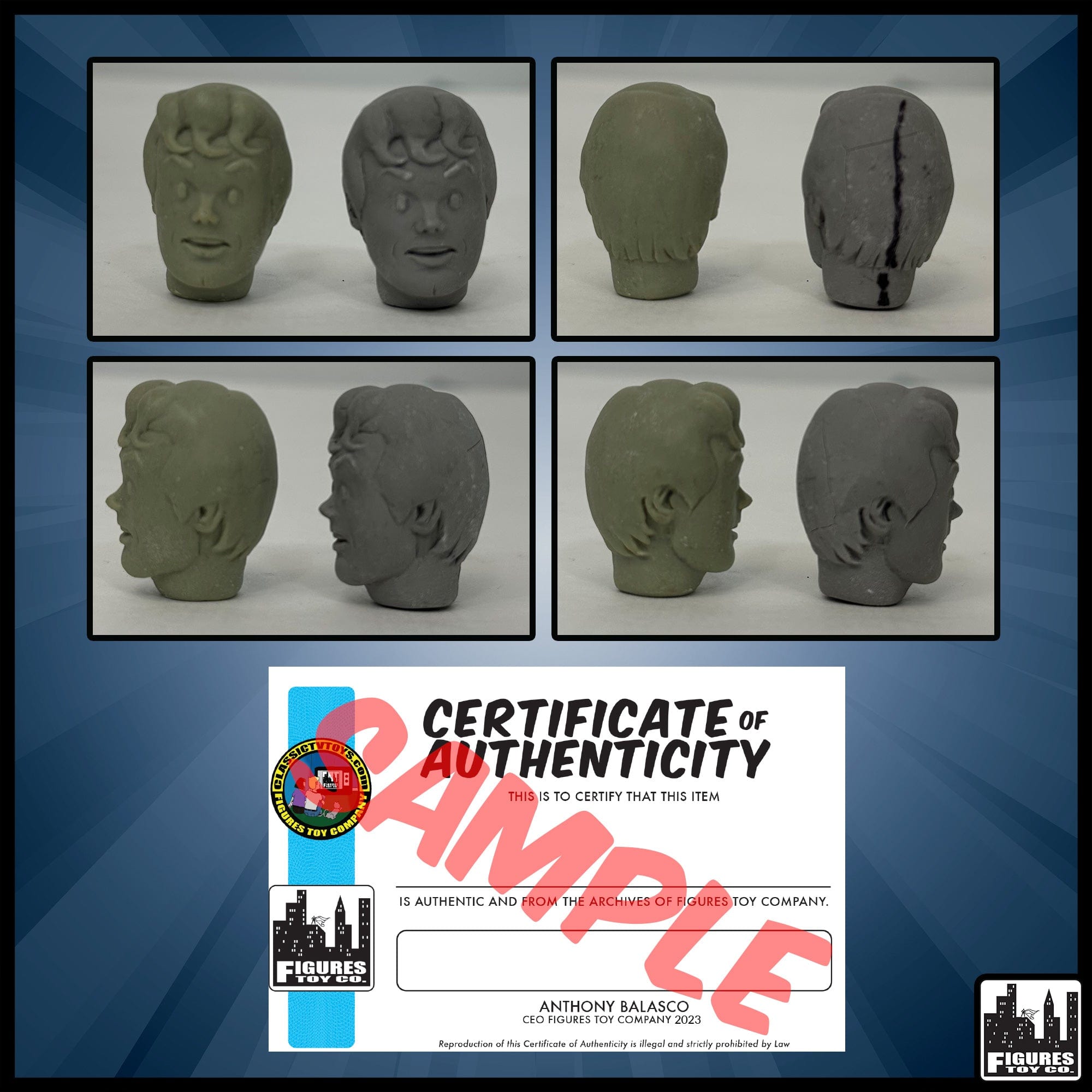 Resin Casted Billy Batson Heads