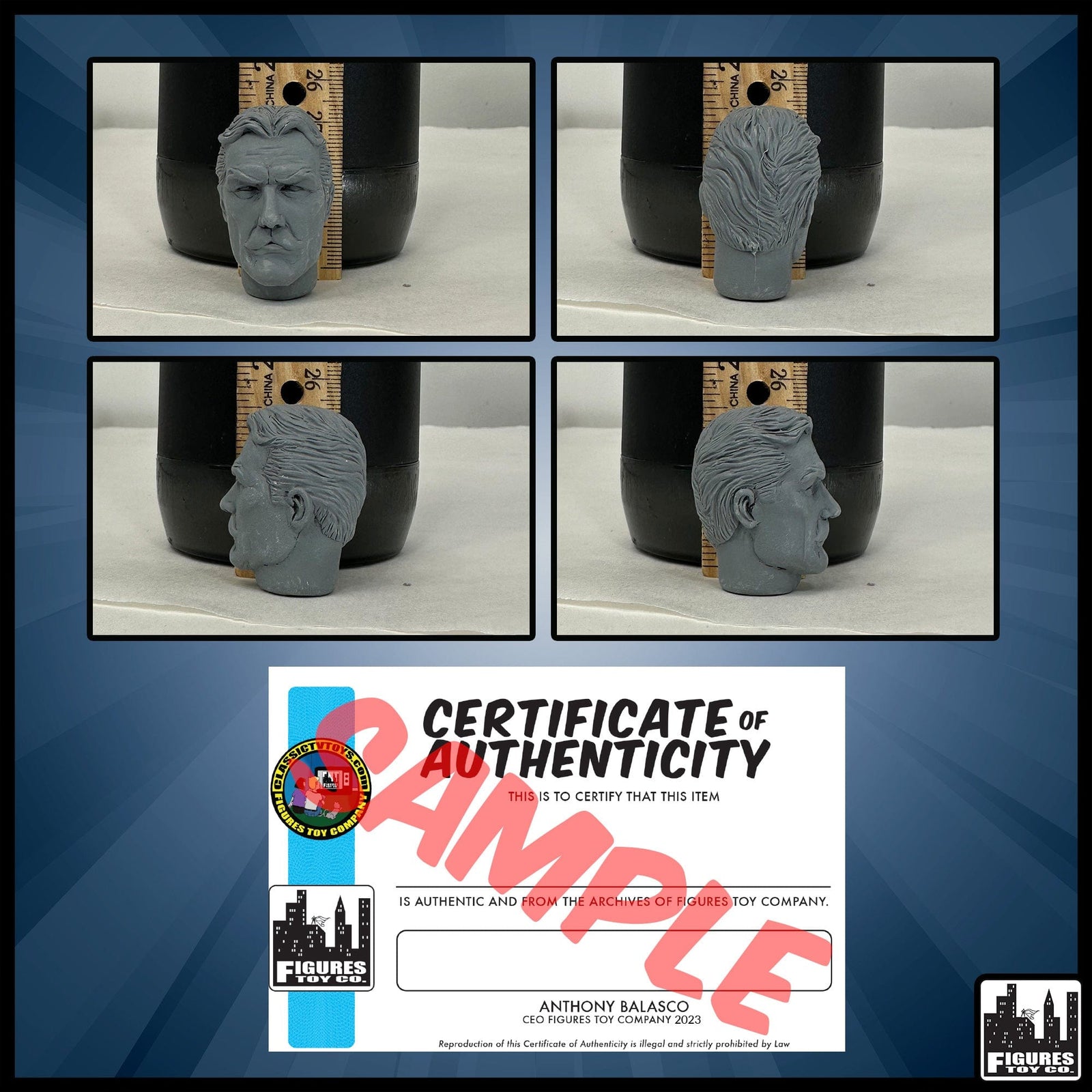 Resin Casted Commisioner Jim Gordon Retro 4 Head