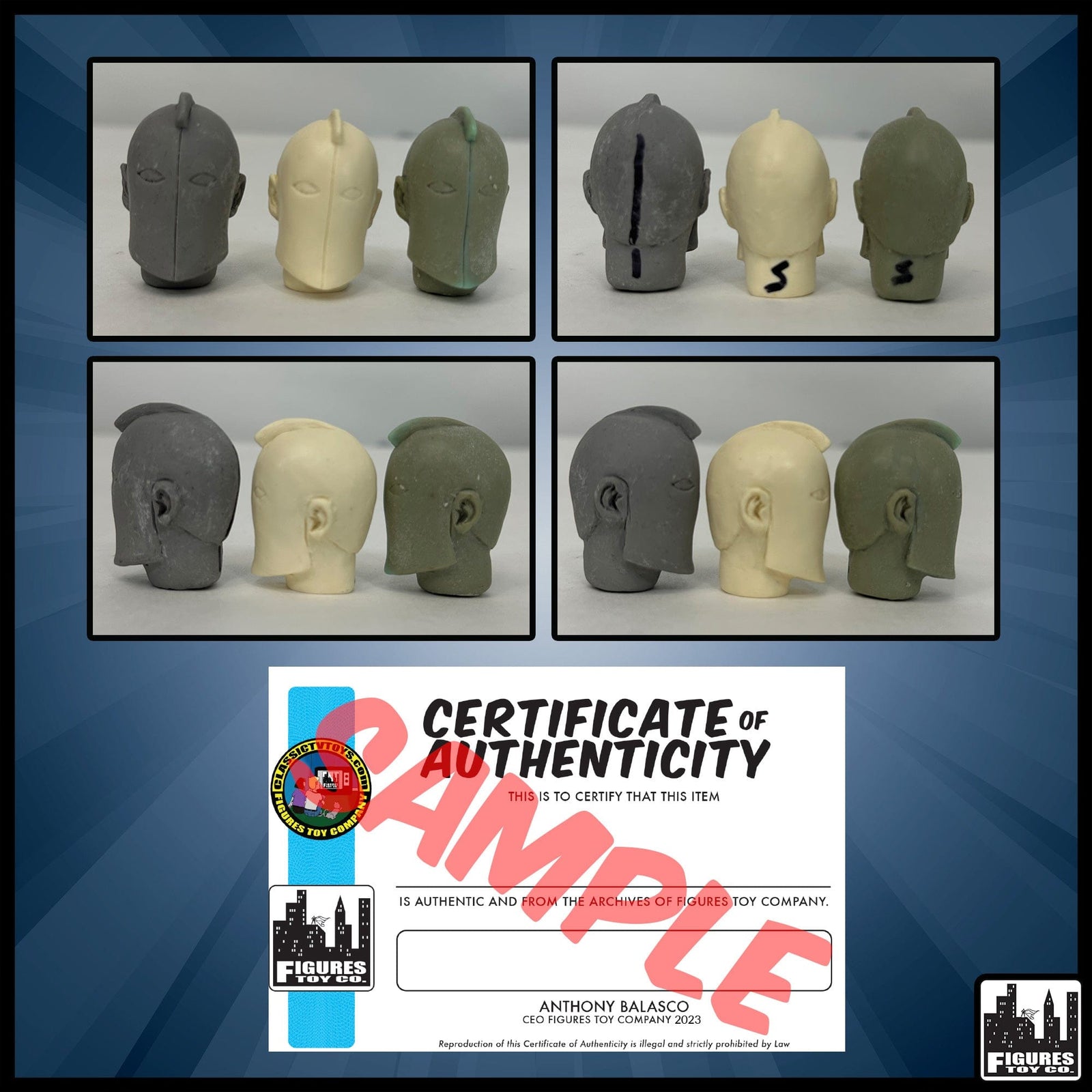 Resin Casted Dr. Fate Heads