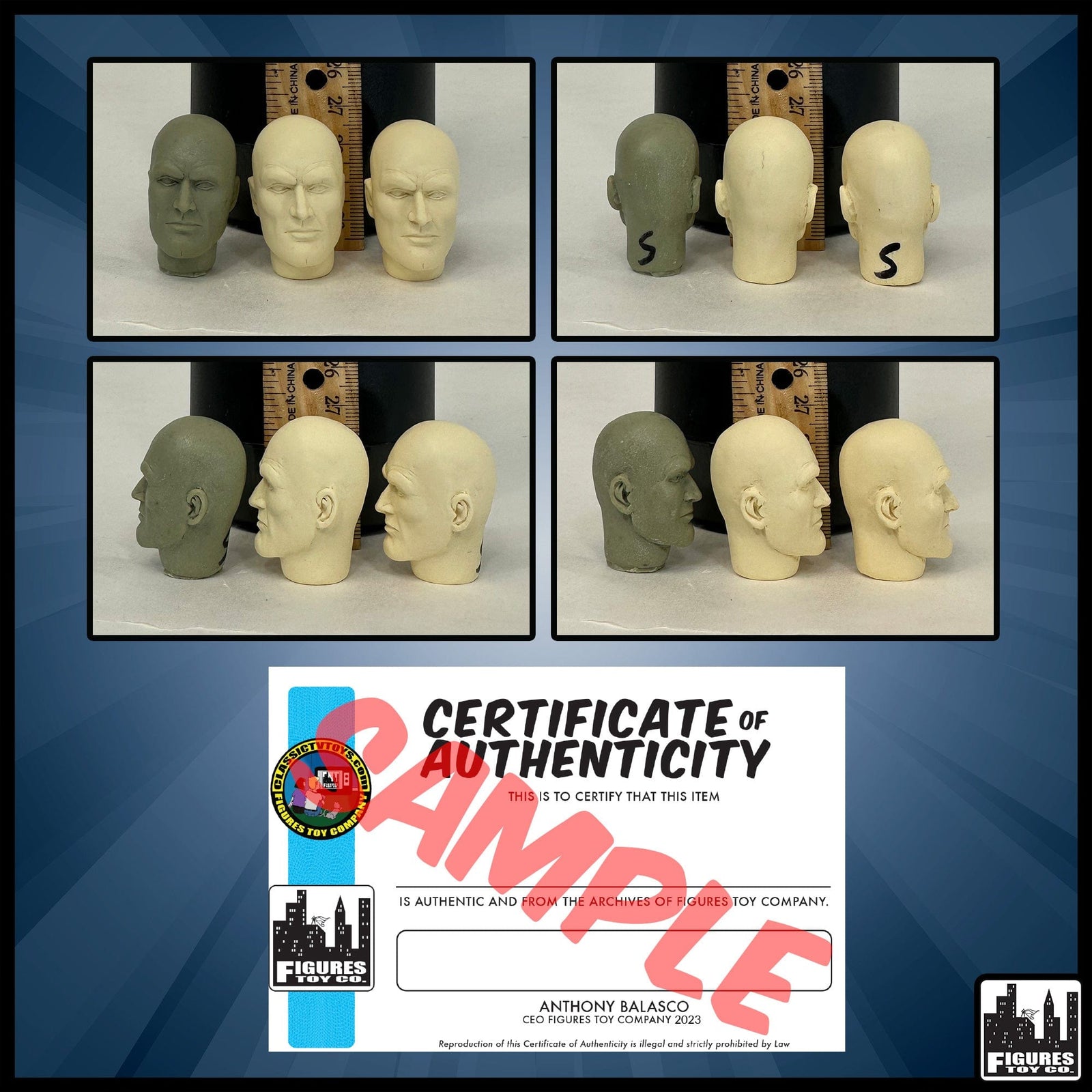 Resin Casted Red Tornado Heads